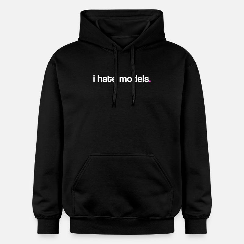Je déteste les modèles! - Sweat à capuche Softstyle® Gildan Unisexe - noir