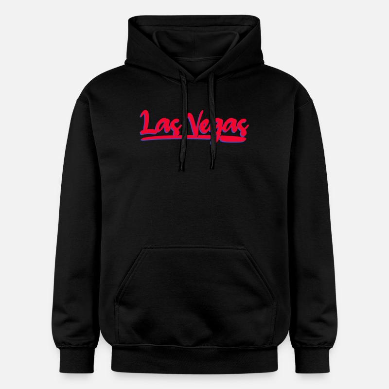 Script néon de Las Vegas - Sweat à capuche Softstyle® Gildan Unisexe - noir
