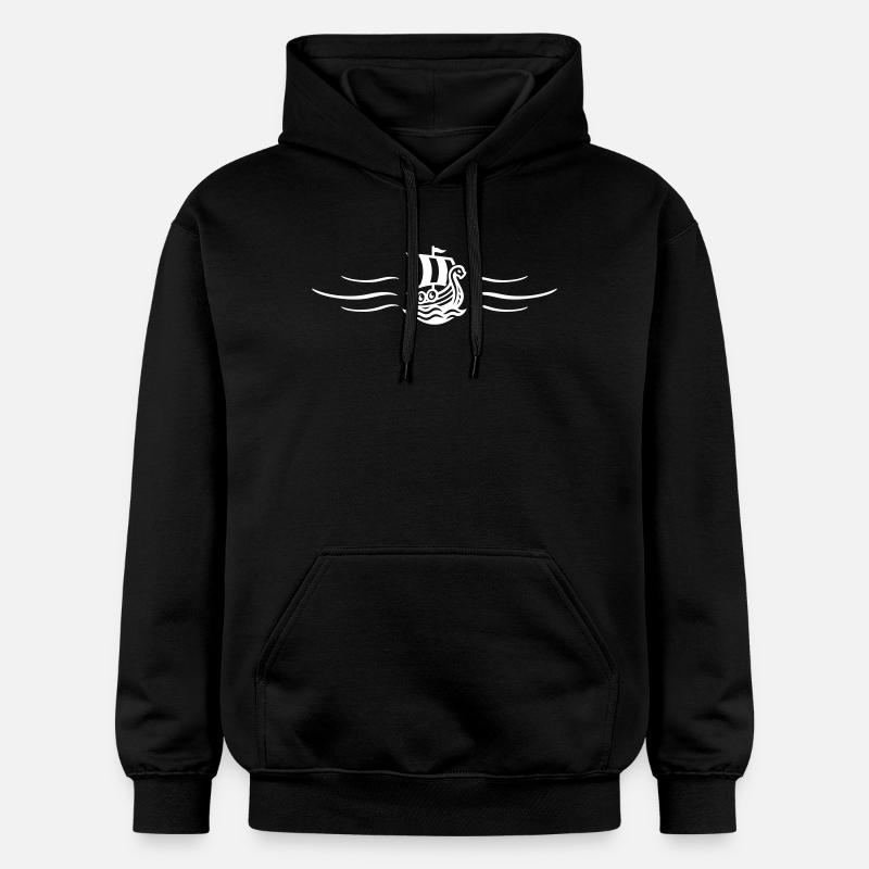 Bateau-dragon Viking Viking Ship - Sweat à capuche Softstyle® Gildan Unisexe - noir