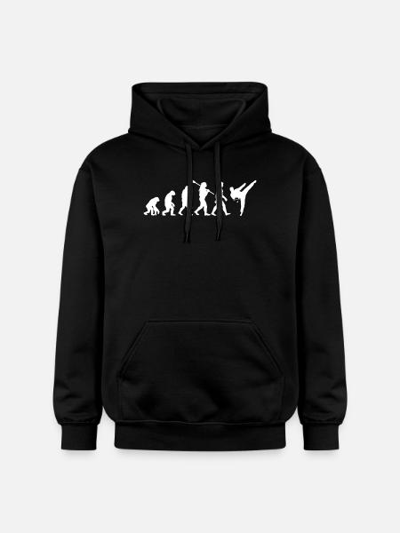 Evolution Fighting Judo Karate MMA Taekwondo - Gildan Unisex Softstyle® Midweight Hoodie - black