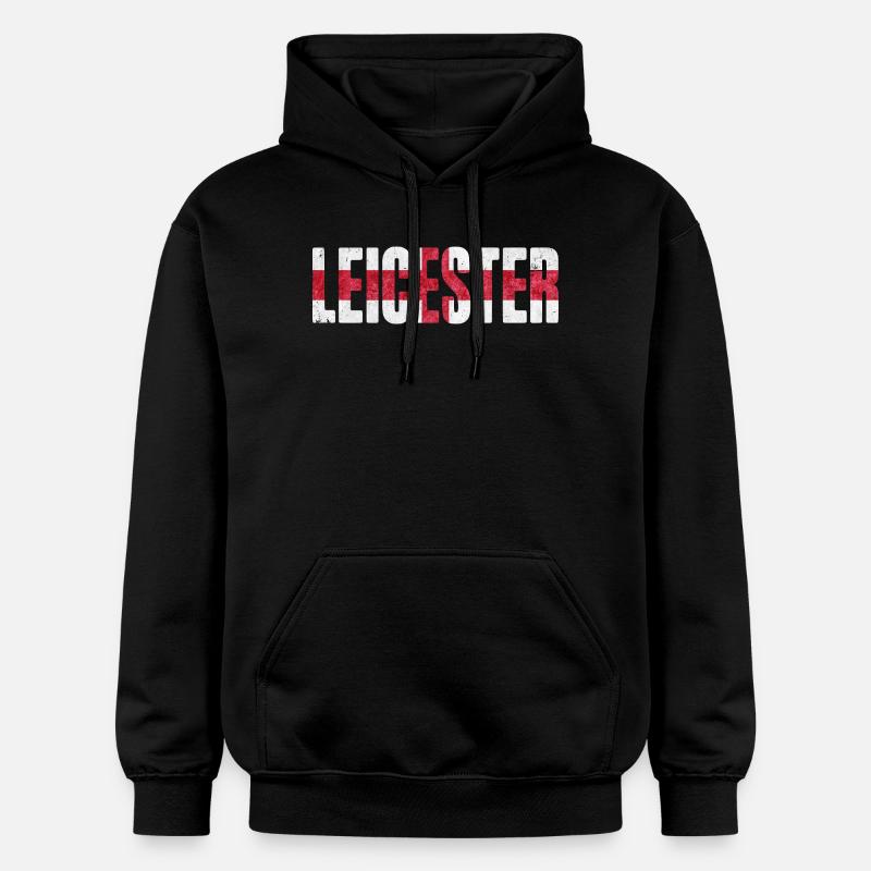 Leicester, Angleterre - Sweat à capuche Softstyle® Gildan Unisexe - noir