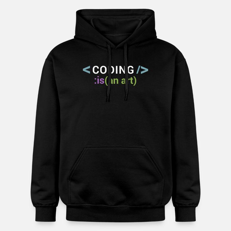 Coding is an art - Gildan Unisex Softstyle® Midweight Hoodie - black