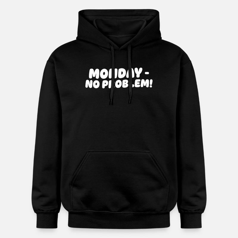 Monday without problems Design - Gildan Unisex Softstyle® Midweight Hoodie - black