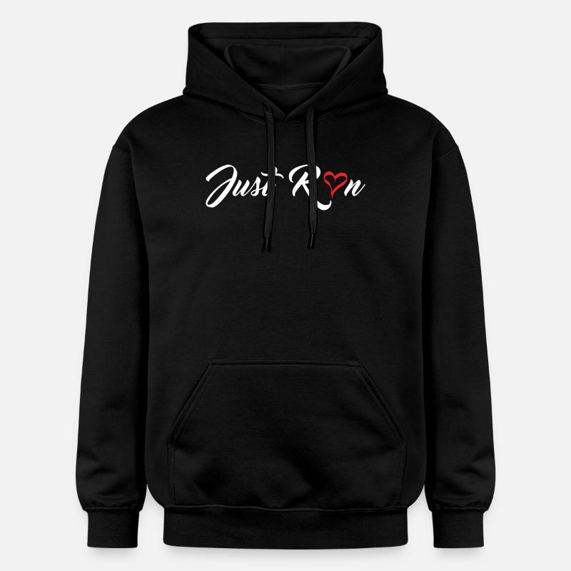 Lauf einfach - Gildan Unisex Softstyle® Midweight Hoodie - Schwarz