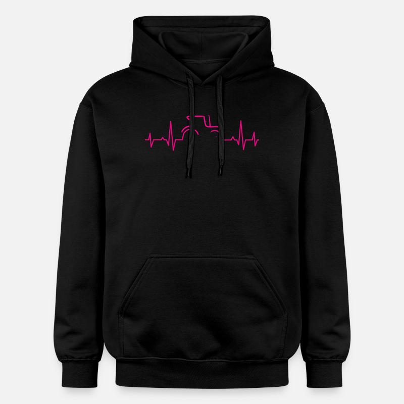 CARDIOGRAMME TRAKTOR Magenta - Sweat à capuche Softstyle® Gildan Unisexe - noir