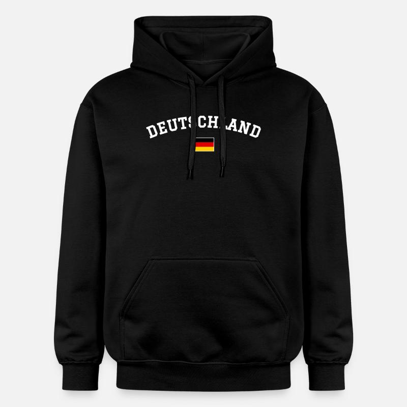 Germany Flag Minimum - Gildan Unisex Softstyle® Midweight Hoodie - black