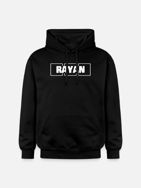 Rayan as a birth name - Gildan Unisex Softstyle® Midweight Hoodie - black