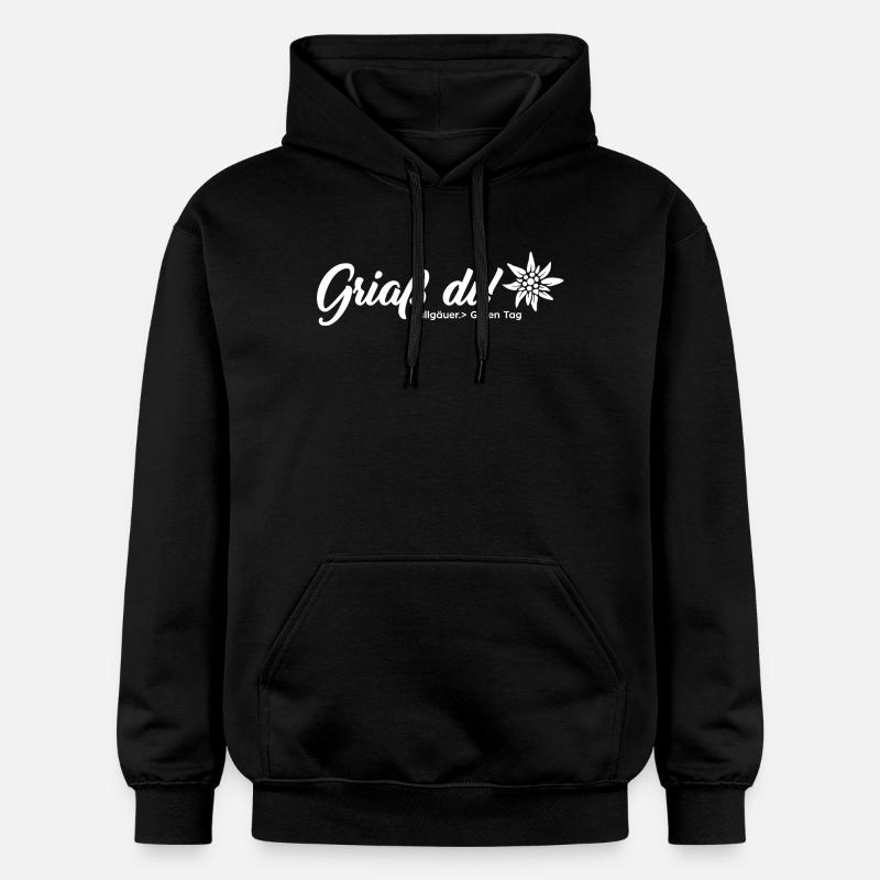 grias di - bonjour - Edelweiss - Sweat à capuche Softstyle® Gildan Unisexe - noir