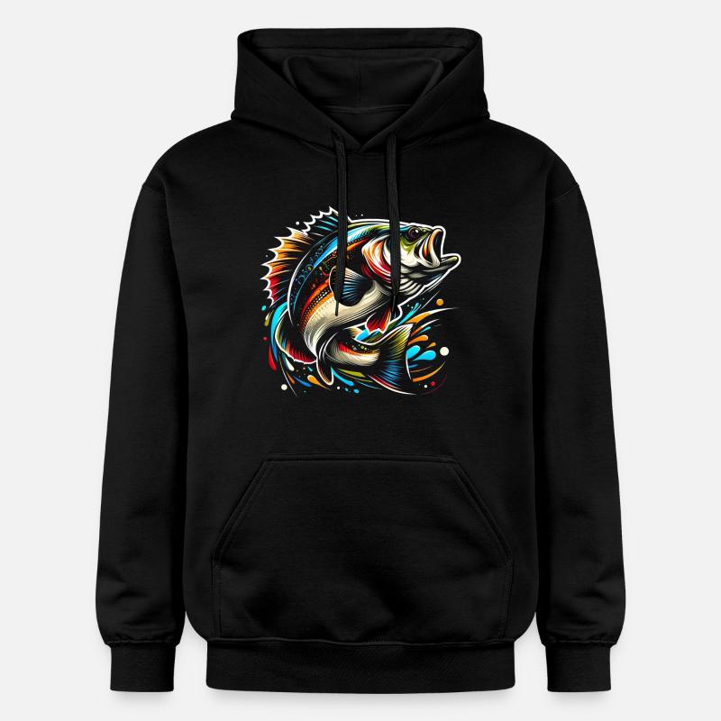 Poisson bar - Sweat à capuche Softstyle® Gildan Unisexe - noir