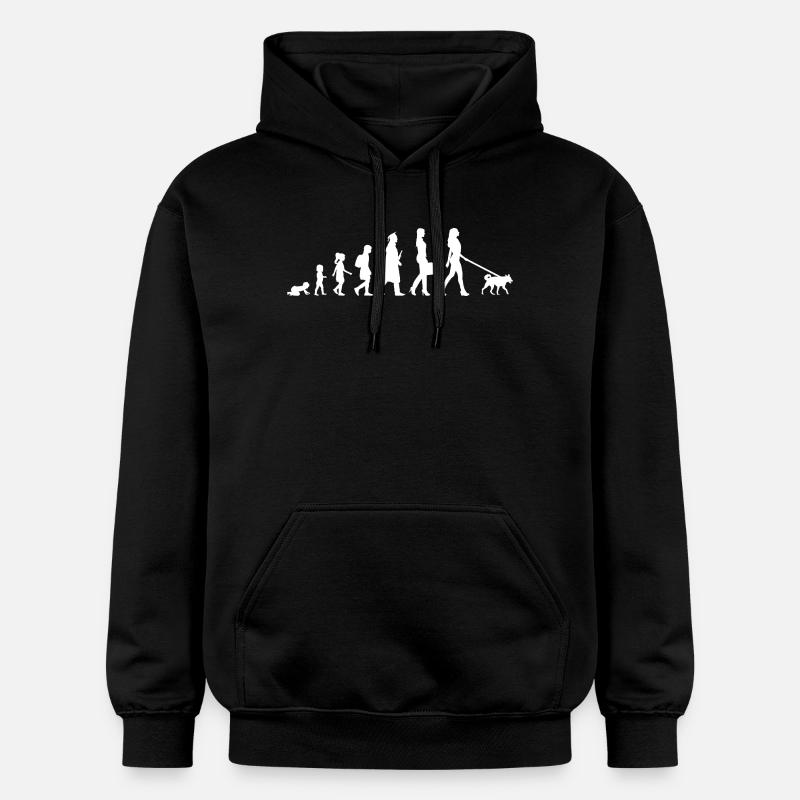 Évolution d’un propriétaire de chien - Sweat à capuche Softstyle® Gildan Unisexe - noir