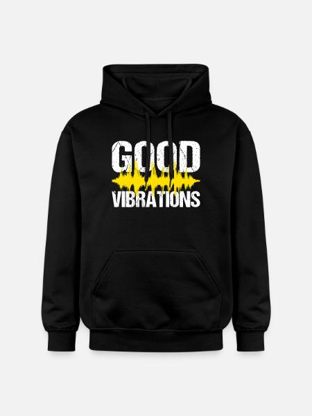 Good Vibrations Music Party - Gildan Unisex Softstyle® Midweight Hoodie - black