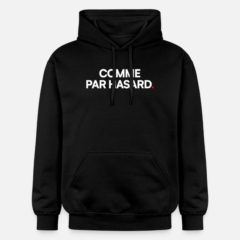 COMME PAR HASARD | Expression humour minimal - Sweat à capuche Softstyle® Gildan Unisexe - noir
