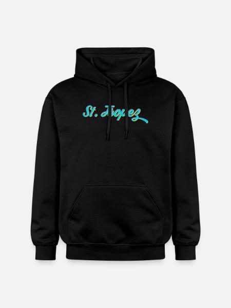 St. Tropez Neon Calligraphy - Gildan Unisex Softstyle® Midweight Hoodie - black