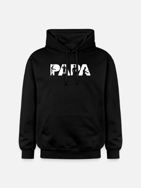 Papa Chef Küchenkönig Chefkoch-Design - Gildan Unisex Softstyle® Midweight Hoodie - Schwarz