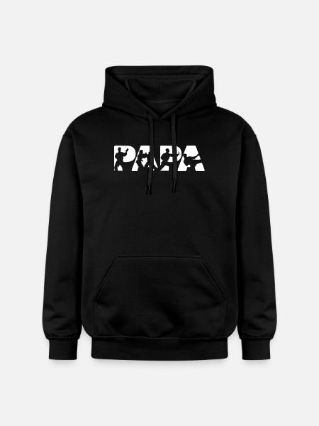 Judo Papa Martial Arts Master Silhouette - Gildan Unisex Softstyle® Midweight Hoodie - black