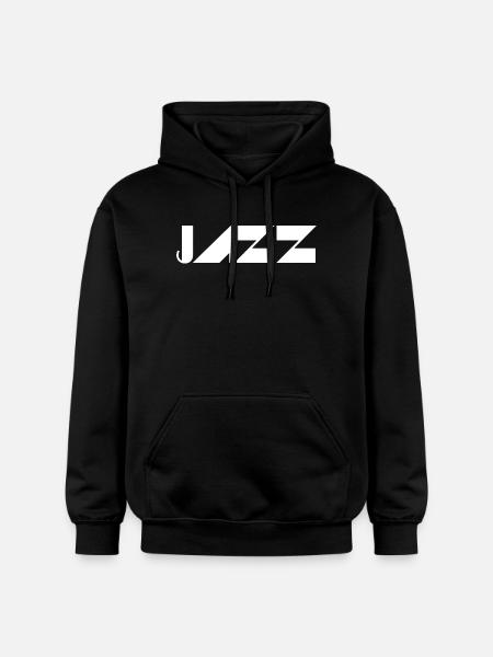 Jazz Geometry logo - Gildan Unisex Softstyle® Midweight Hoodie - black