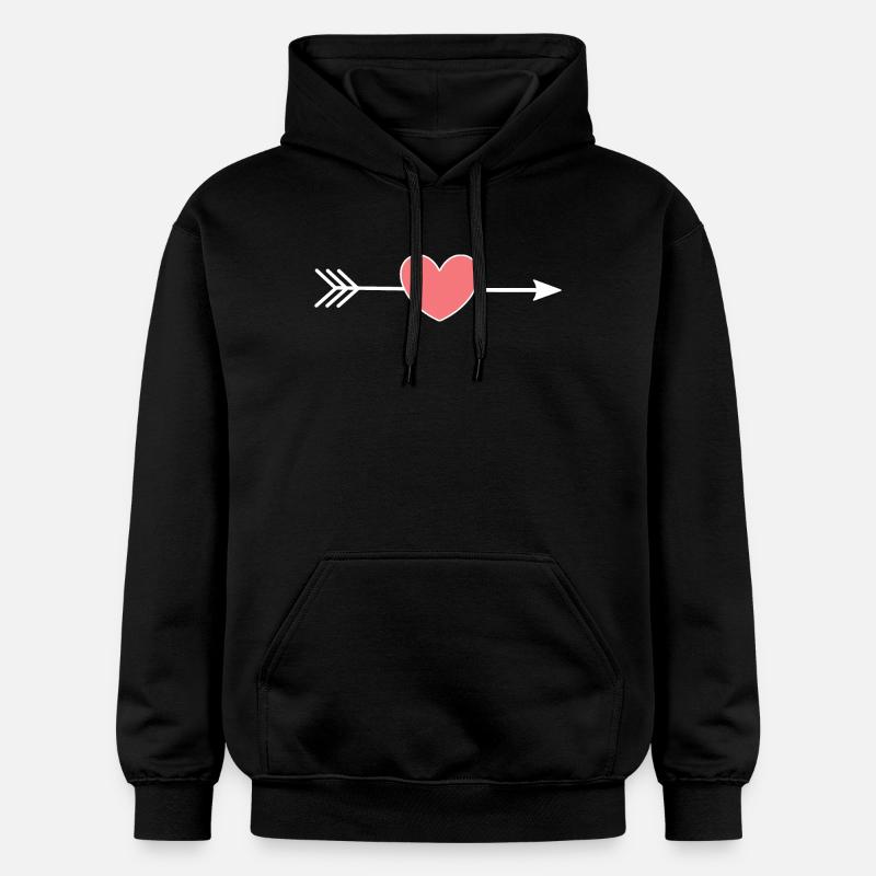 Cadeau Saint-Valentin Saint-Valentin - Sweat à capuche Softstyle® Gildan Unisexe - noir
