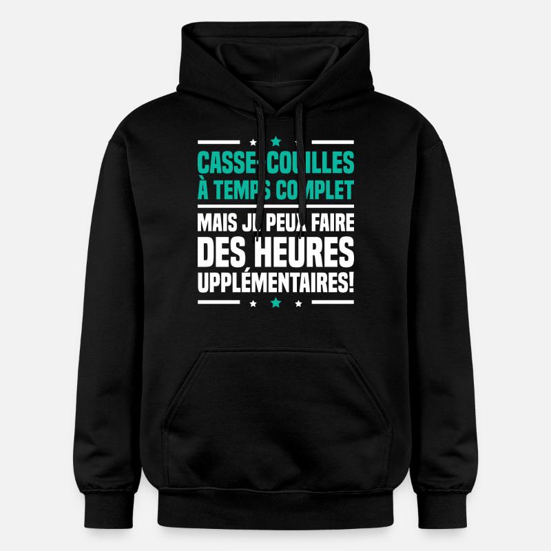 Casse couilles à temps complet - Sweat à capuche Softstyle® Gildan Unisexe - noir
