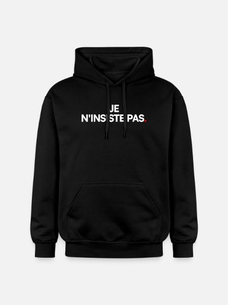 Je n'insiste pas - Sweat à capuche Softstyle® Gildan Unisexe - noir