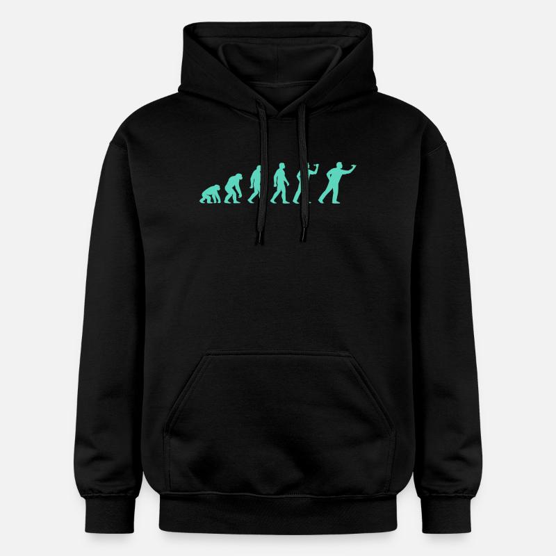 Fortschrittliche Evolutionssilhouette - Gildan Unisex Softstyle® Midweight Hoodie - Schwarz