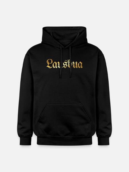 Lausbua (Goldgelb) Lausbube - Gildan Unisex Softstyle® Midweight Hoodie - Schwarz