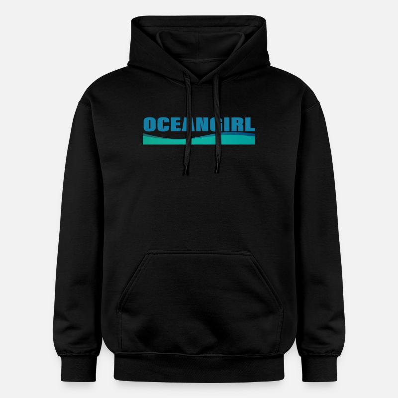 FILLE DE L’OCÉAN - Sweat à capuche Softstyle® Gildan Unisexe - noir