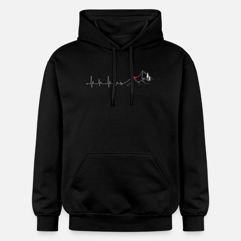 Pic rouge Summit Pulse - Sweat à capuche Softstyle® Gildan Unisexe - noir