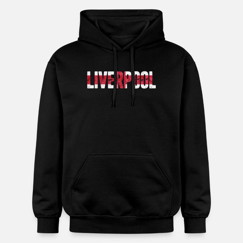 Liverpool, Angleterre - Sweat à capuche Softstyle® Gildan Unisexe - noir