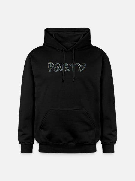 Party #party, Party tshirt - Gildan Unisex Softstyle® Midweight Hoodie - black