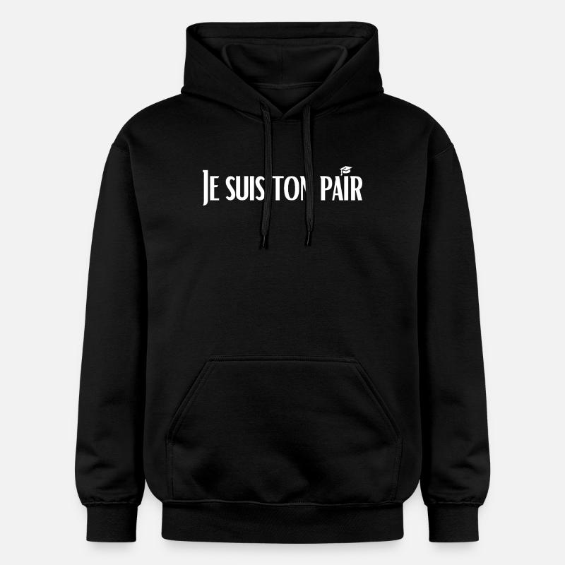 Je suis ton pair - Sweat à capuche Softstyle® Gildan Unisexe - noir