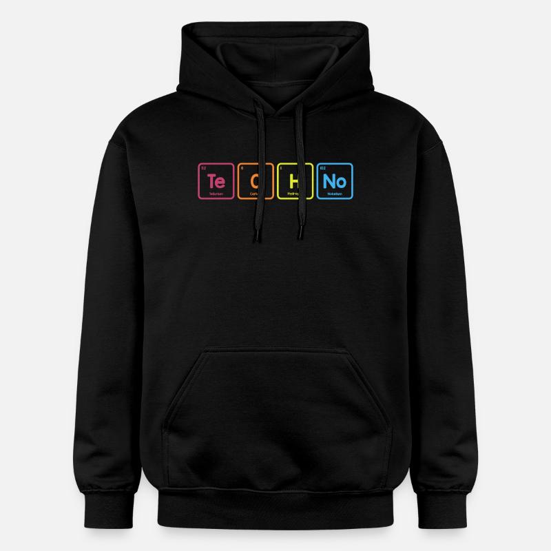 Techno-element - Gildan luvtröja unisex Softstyle® Midweight - svart