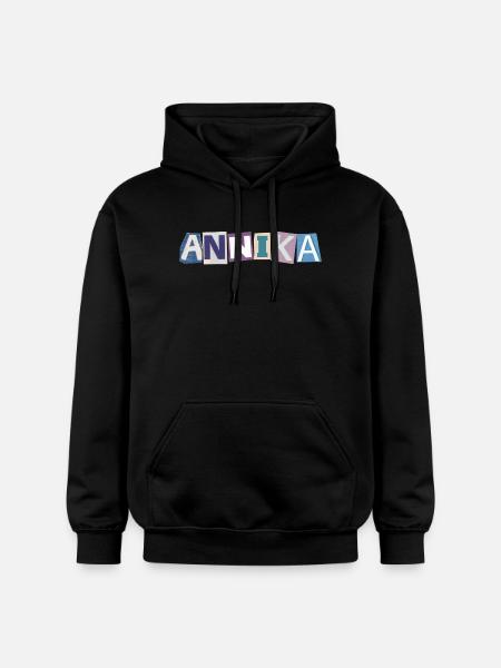 Annika Mädchenname Geschenk Herz Design - Gildan Unisex Softstyle® Midweight Hoodie - Schwarz