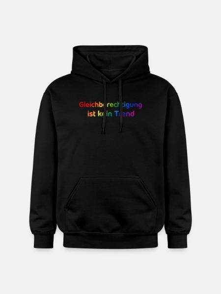 Equality is not a trend rainbow - Gildan Unisex Softstyle® Midweight Hoodie - black