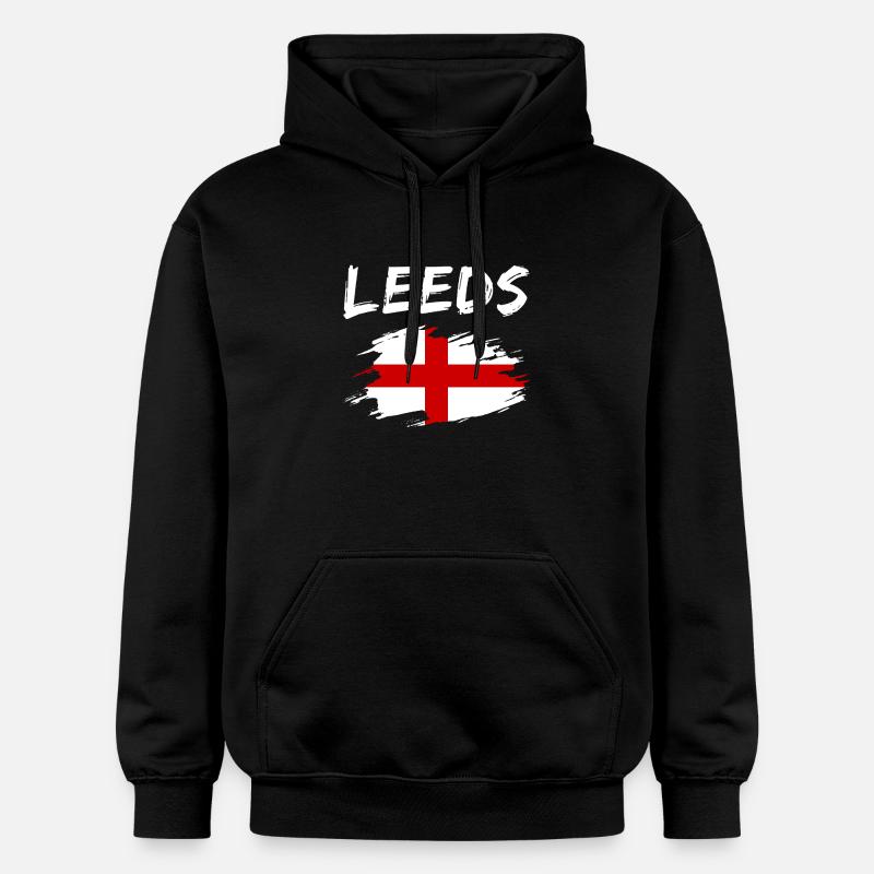 Leeds, Angleterre - Sweat à capuche Softstyle® Gildan Unisexe - noir