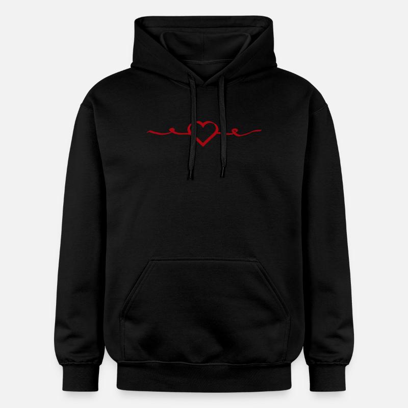 Cadeau rouge de la Saint-Valentin - Sweat à capuche Softstyle® Gildan Unisexe - noir