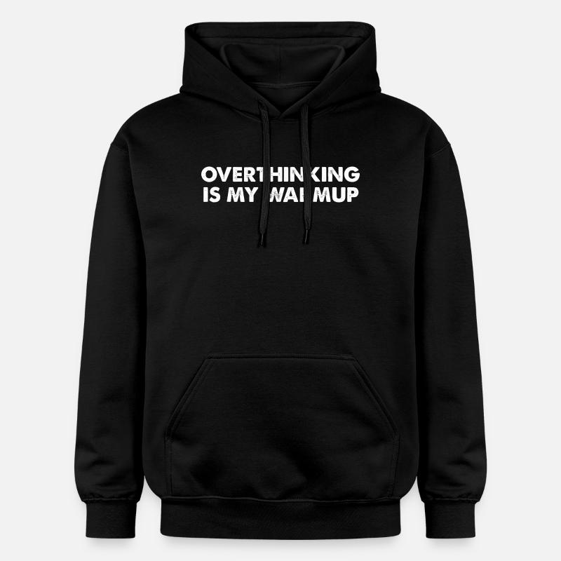 Trop réfléchir est mon échauffement - Sweat à capuche Softstyle® Gildan Unisexe - noir