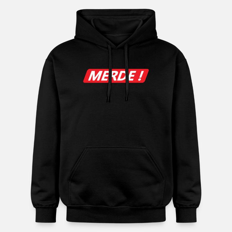 Merde ! - Sweat à capuche Softstyle® Gildan Unisexe - noir