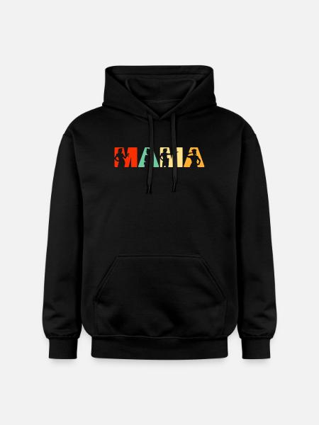 Polizei Mama Polizei Mutter Retro - Gildan Unisex Softstyle® Midweight Hoodie - Schwarz