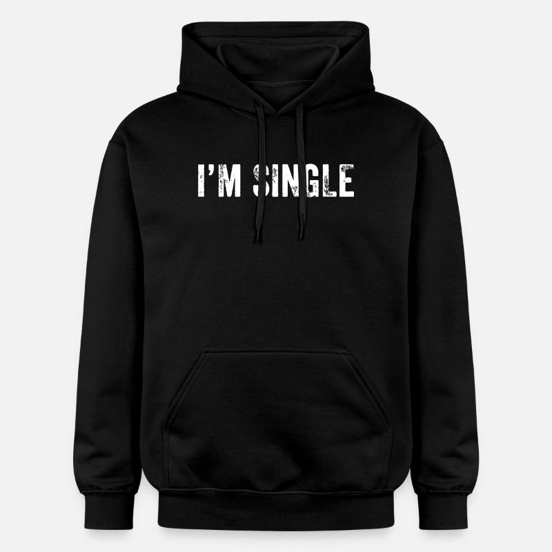 Je suis célibataire - Sweat à capuche Softstyle® Gildan Unisexe - noir