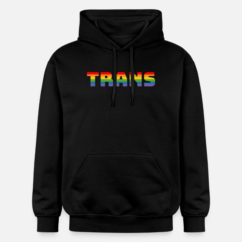 Rainbow Trans - Sweat à capuche Softstyle® Gildan Unisexe - noir