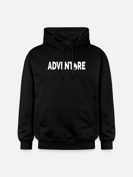 Adventure typographic artsy - Gildan Unisex Softstyle® Midweight Hoodie - black