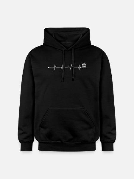 Heartbeat Athens - Gildan Unisex Softstyle® Midweight Hoodie - black