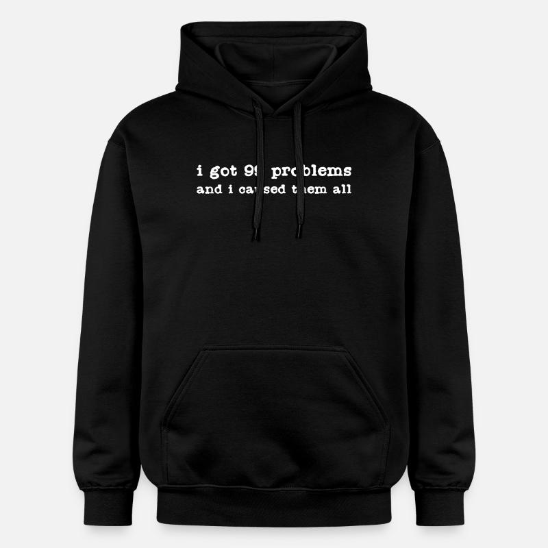 Lustiges 99 Problems - Gildan Unisex Softstyle® Midweight Hoodie - Schwarz