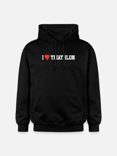 I Love Triathlon - Gildan Unisex Softstyle® Midweight Hoodie - black