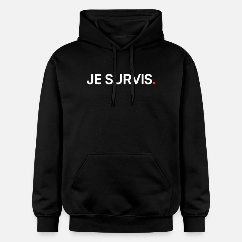 Je survis humour attitude moderne - Sweat à capuche Softstyle® Gildan Unisexe - noir
