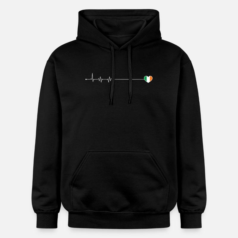 Drapeau Heartbeat ireland - Sweat à capuche Softstyle® Gildan Unisexe - noir