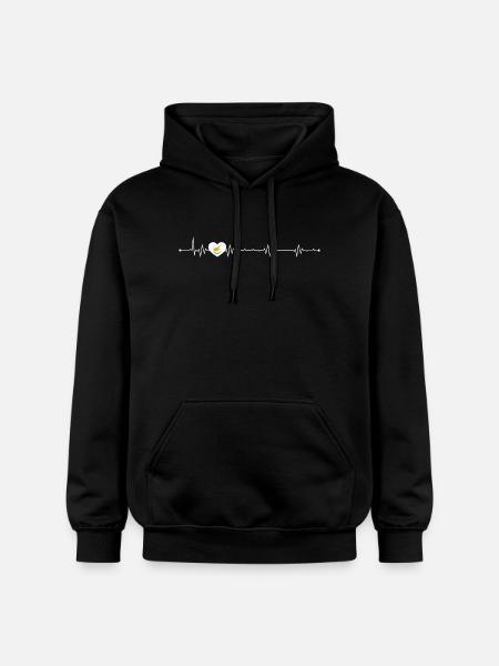 Bird Within Pulse Heart - Gildan Unisex Softstyle® Midweight Hoodie - black