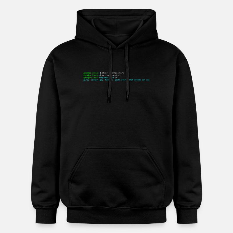 Linux-Terminal - Gildan Unisex Softstyle® Midweight Hoodie - Schwarz