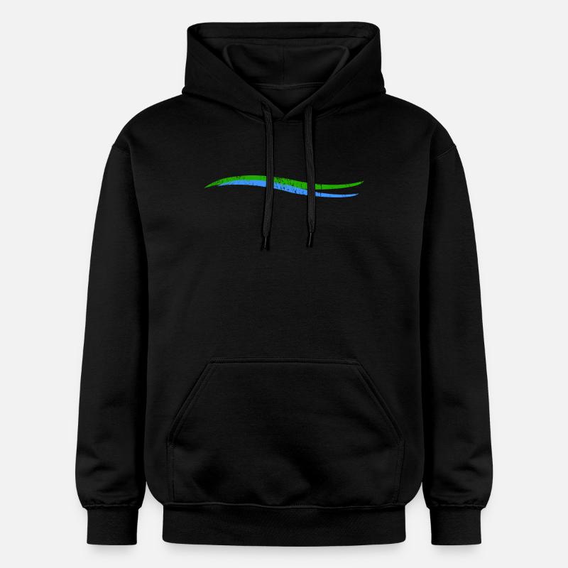 Vagues | Vague | Rivière terrestre - Sweat à capuche Softstyle® Gildan Unisexe - noir