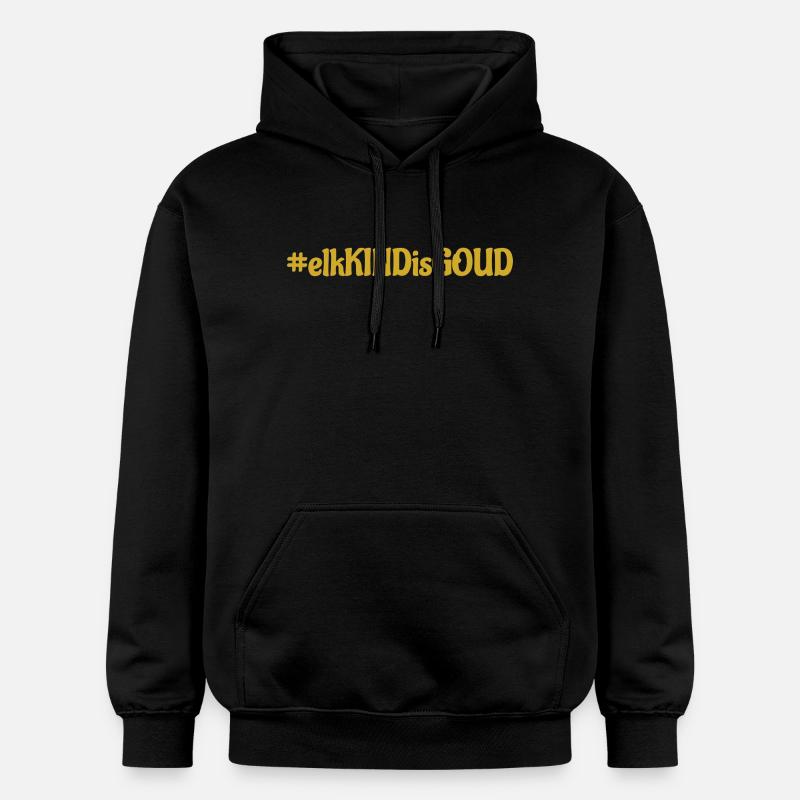 #elkKINDisGOUD - Sweat à capuche Softstyle® Gildan Unisexe - noir